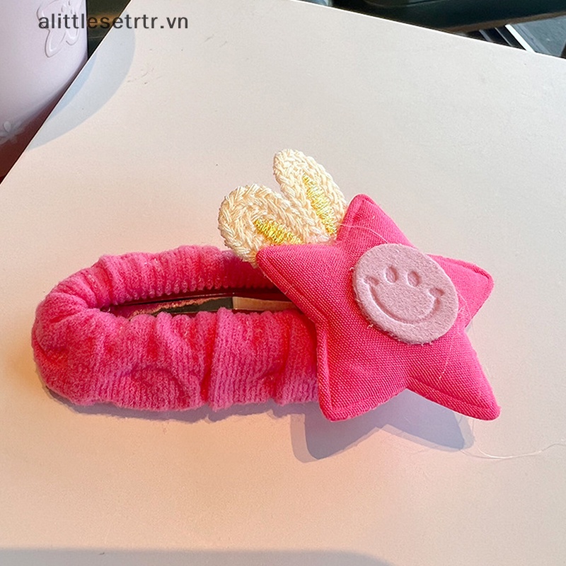 Alittlesetrtr Kẹp Tóc bb Hình Ngôi Sao / Nơ / Trái Tim Phong Cách Hàn Quốc Dễ Thương Thời Trang