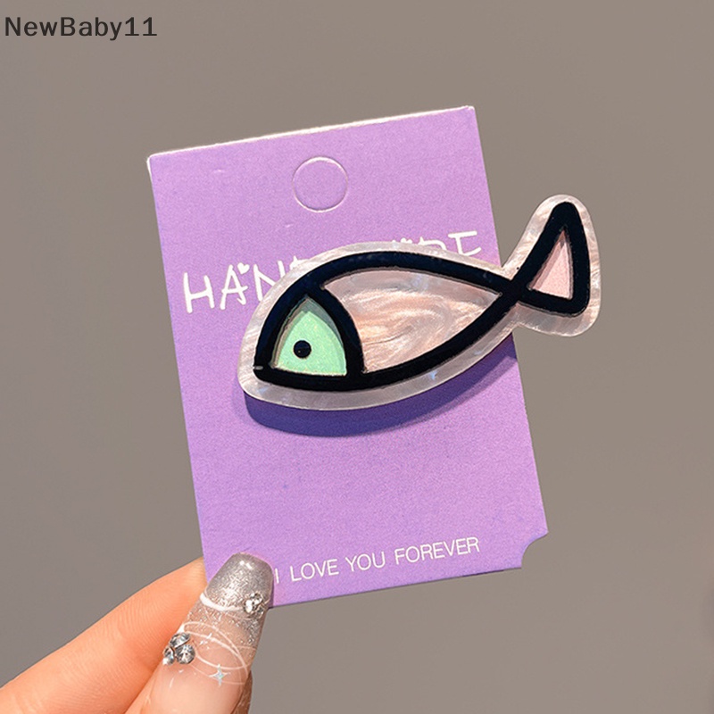 Kẹp Tóc Hình Cá Hoạt Hình Bằng acrylic Dễ Thương Vui Nhộn Cho Bé Gái