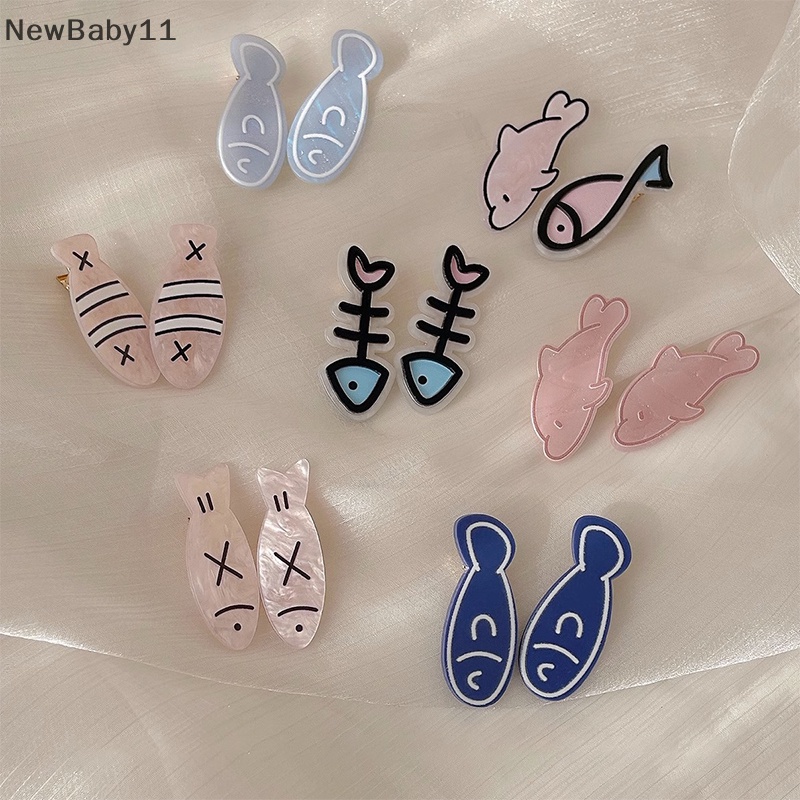 Kẹp Tóc Hình Cá Hoạt Hình Bằng acrylic Dễ Thương Vui Nhộn Cho Bé Gái