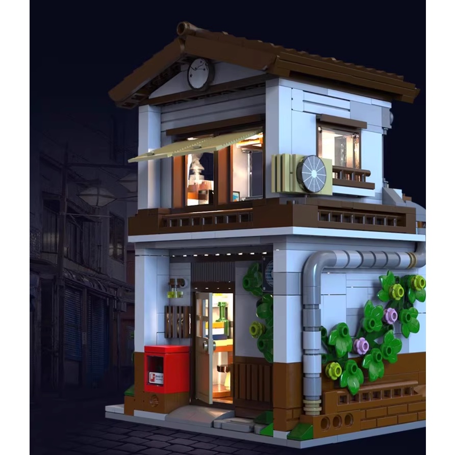 861 Khối Đồ Chơi Lắp Ráp Quán bar izakaya Phong Cách jp city street jp diy Mới