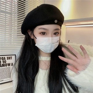 Mũ beret len cao cấp ấm áp thanh lịch thời trang thu đông cho nữ