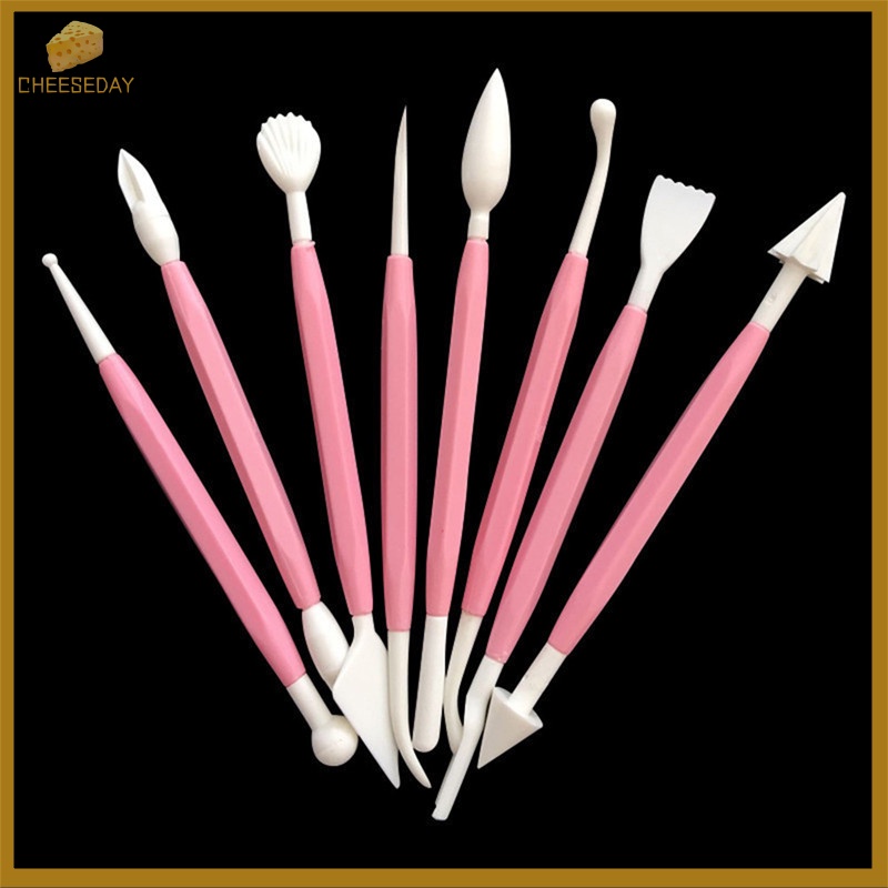 Kem cheeseday| Set 8 Dụng Cụ Tạo Hình Đất Sét polymer Bằng Nhựa polymer Cho Bé Mới