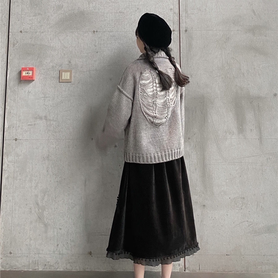 Mới Chân Váy Dài Qua Gối Lưng Cao Phong Cách Nhật Bản Ngọt Ngào Dễ Thương