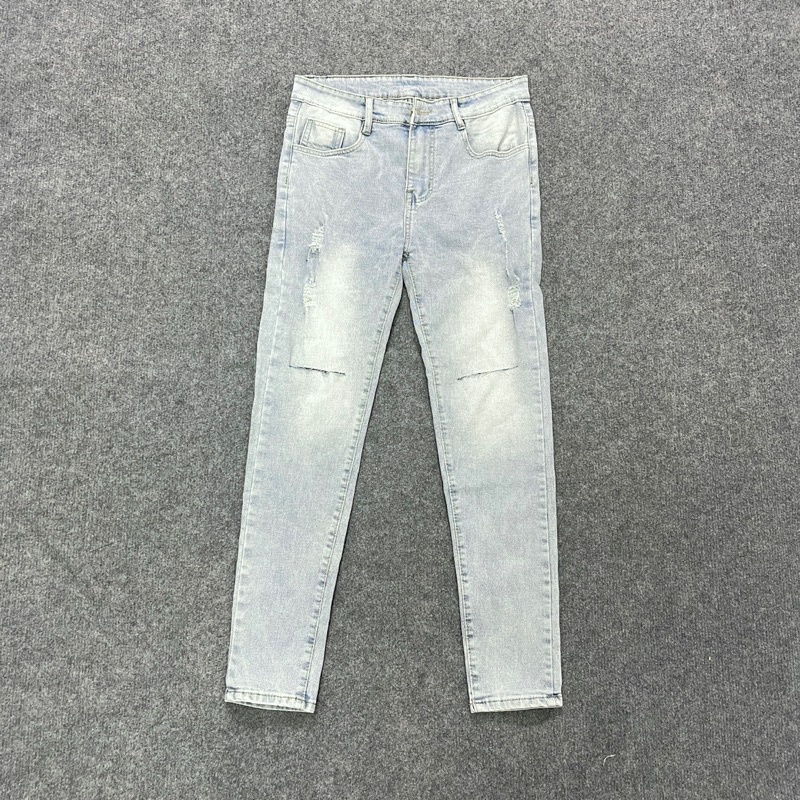 Quần Jean Nam Slim Fit Xanh Bạc 1991 Ảnh Thật
