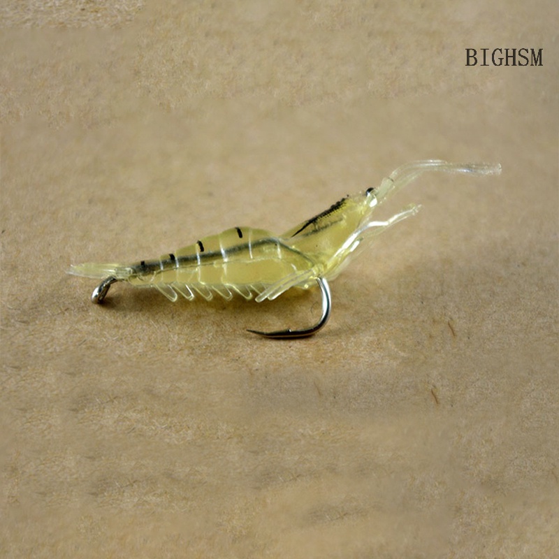 Bighsm 1 Mồi Câu Cá Giả Hình Tôm Mềm 1.3g4cm Có Móc Câu skk