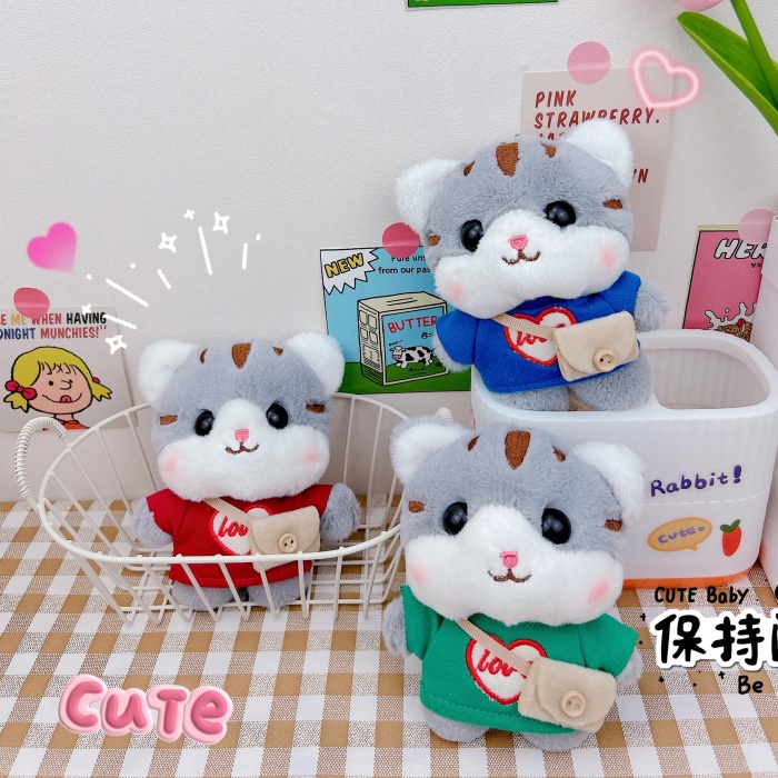 Móc Khóa Hình Mèo Con Nhồi Bông Dễ Thương
