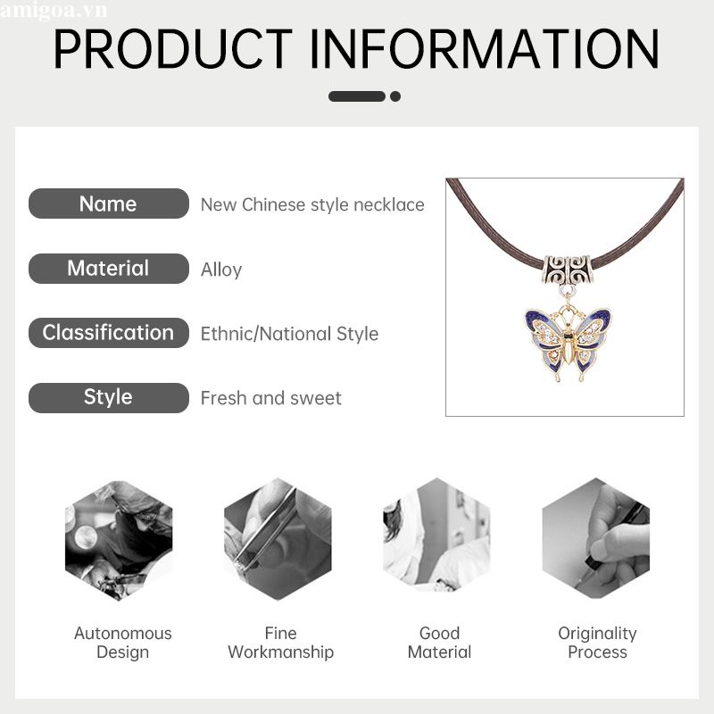 ✨✨Vòng cổ Mặt Trăng Khuyết Phong Cách Trung Hoa Dễ Thương Cao Cấp Quà Tặng Cặp Đôi
