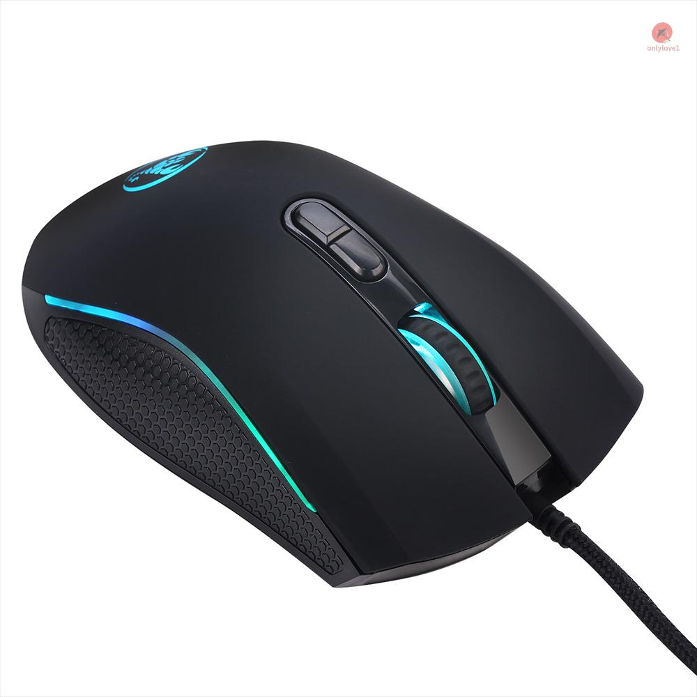 Chuột Chơi Game hxsj a869 Có Dây 3200dpi 7 Nút Đèn led 7 Màu Chất Lượng Cao