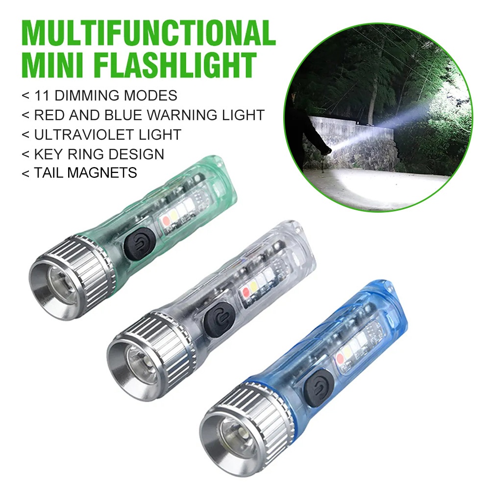 Móc Khóa Gắn Đèn Pin 500 lumen mini Bỏ Túi Tiện Dụng