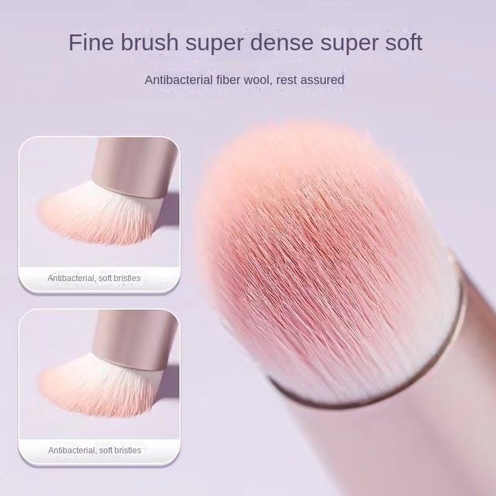 Cọ Tô Son Môi mini Đầu Tròn Có Nắp Đậy Mềm Mại