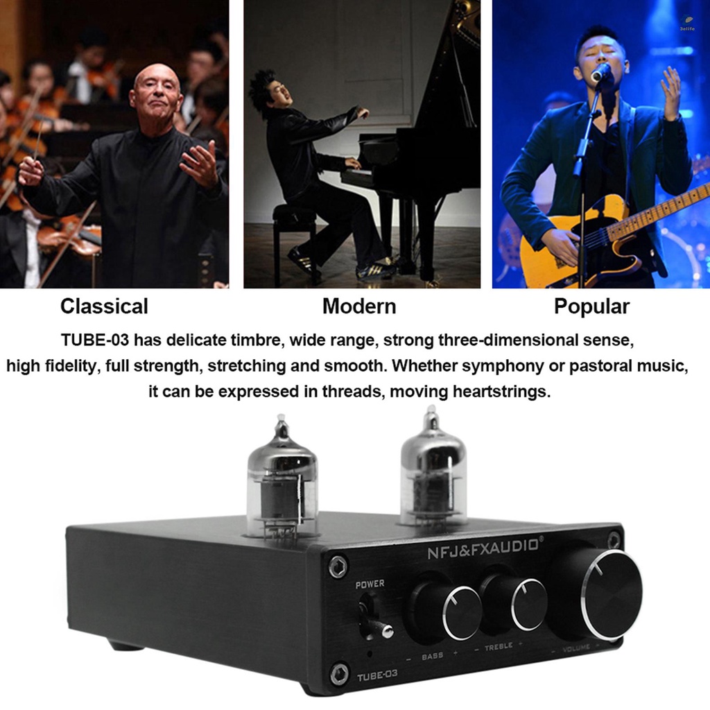 Bộ Khuếch Đại Âm Thanh hifi fx-audio tube-03 mini 6k4 Phích Cắm uk