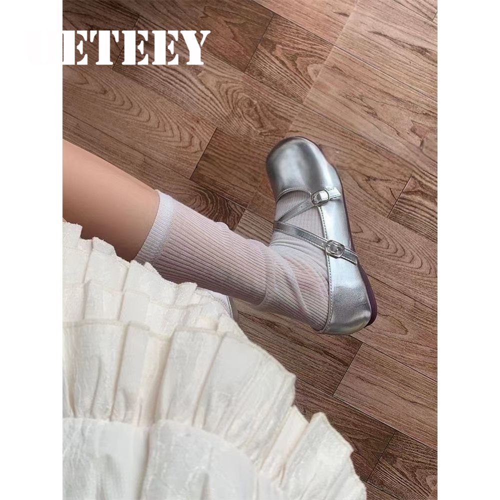 Giày búp bê Mary Jane UNTEEY FLF23A0NY3 42Z231019 thời trang xinh xắn thoải mái cho nữ