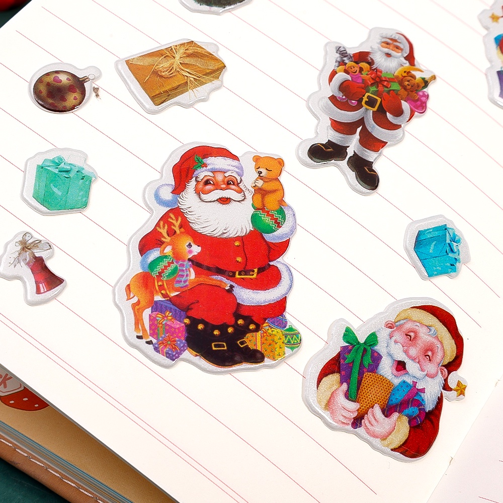Đề Can 3d Hình Ông Già Noel Hoạt Hình Dùng Để Trang Trí diy
