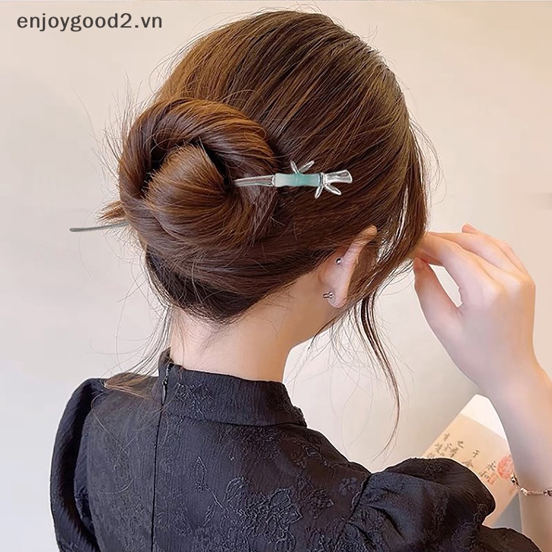 Trâm Cài Tóc Bằng Kim Loại Hình Cây Tre Phong Cách Trung Hoa Cổ Điển Thời Trang Cho Nữ