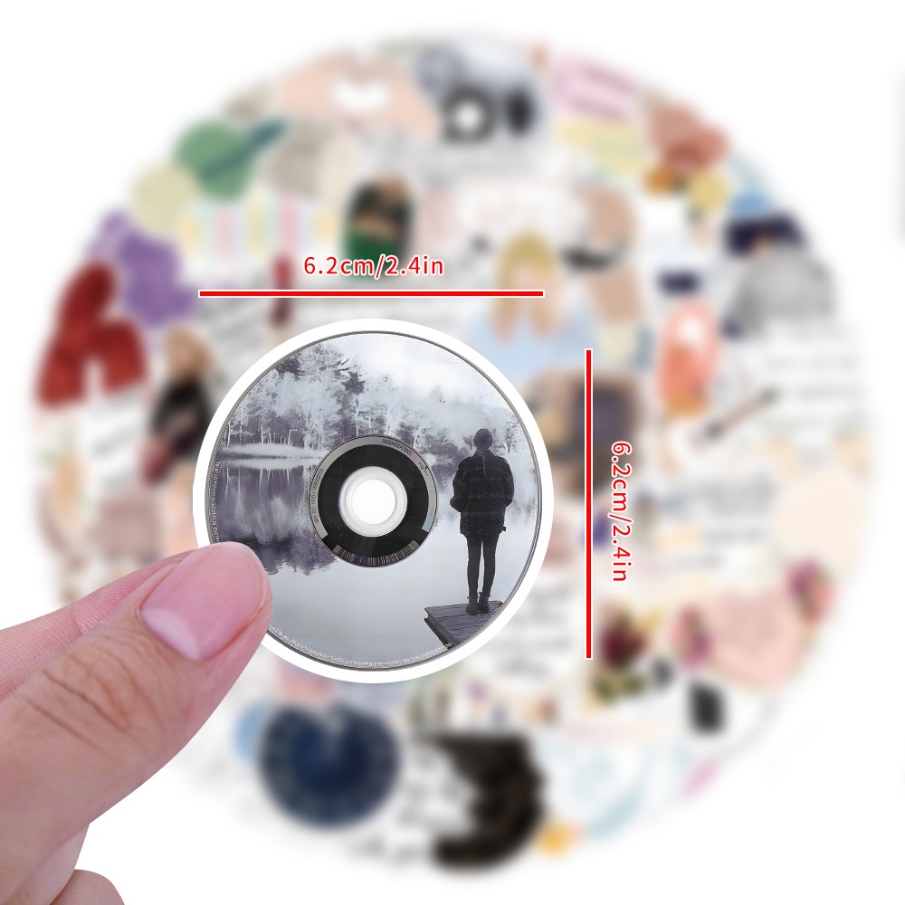 Bộ 60 / 100 / 200 Sticker Dán Trang Trí Mũ Bảo Hiểm Hình Ca Sĩ taylor swift