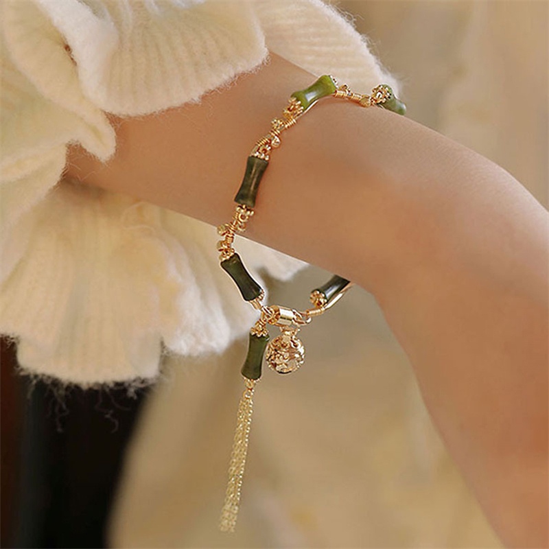 Vòng Đeo Tay Bằng Tre Thiết Kế Hình Hoa Lan Chuông Phong Cách Trung Hoa Mới Cao Cấp Có Thể Điều Chỉnh Làm Quà Tặng Cho Bạn Gái