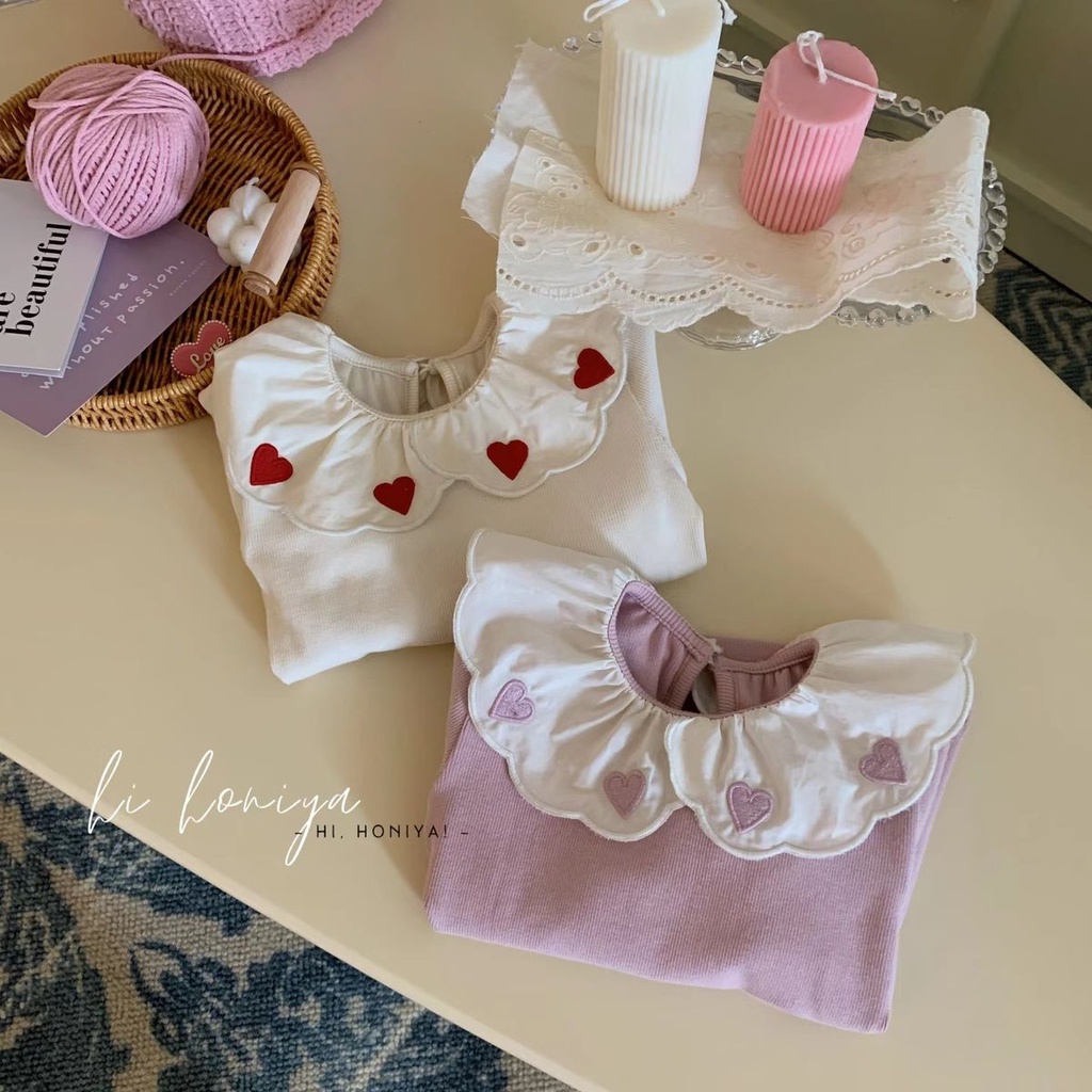 Áo Sơ Mi Tay Dài Thêu Hoa Màu Trơn Cổ Búp Bê Phong Cách Hàn Quốc Thời Trang Mùa Thu Mới Dành Cho Bé Gái