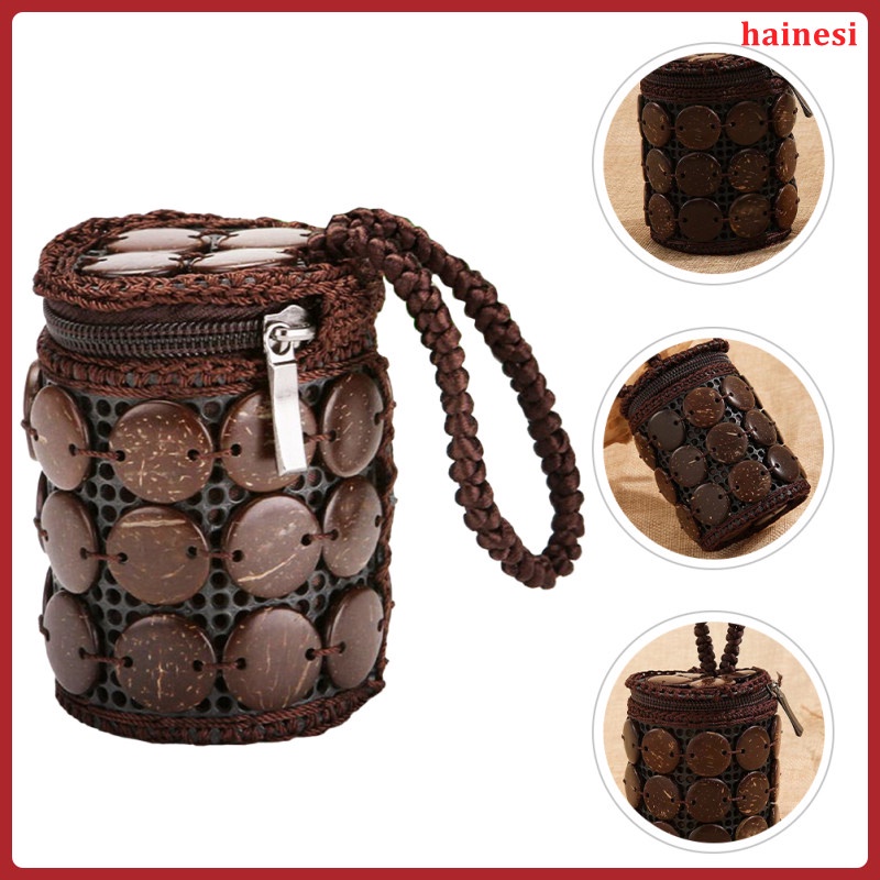 Ví Nhỏ Đựng Tiền Xu Màu Cà Phê Cho Nữ hainesi