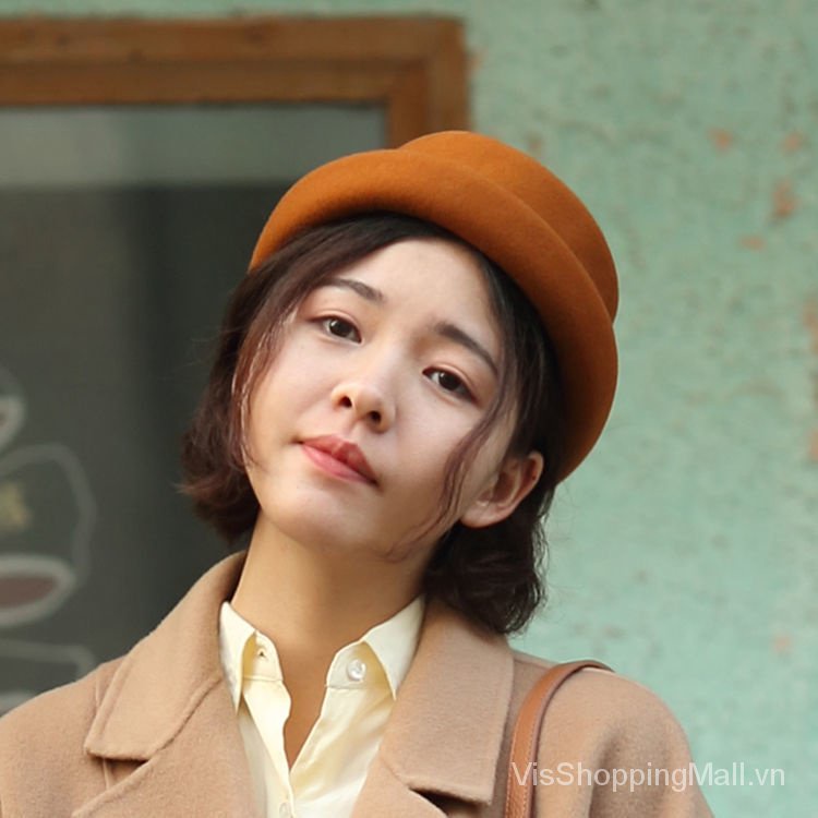 Mới Mũ Len Thời Trang Thu Đông Phong Cách retro Nhật Bản Dành Cho Nữ