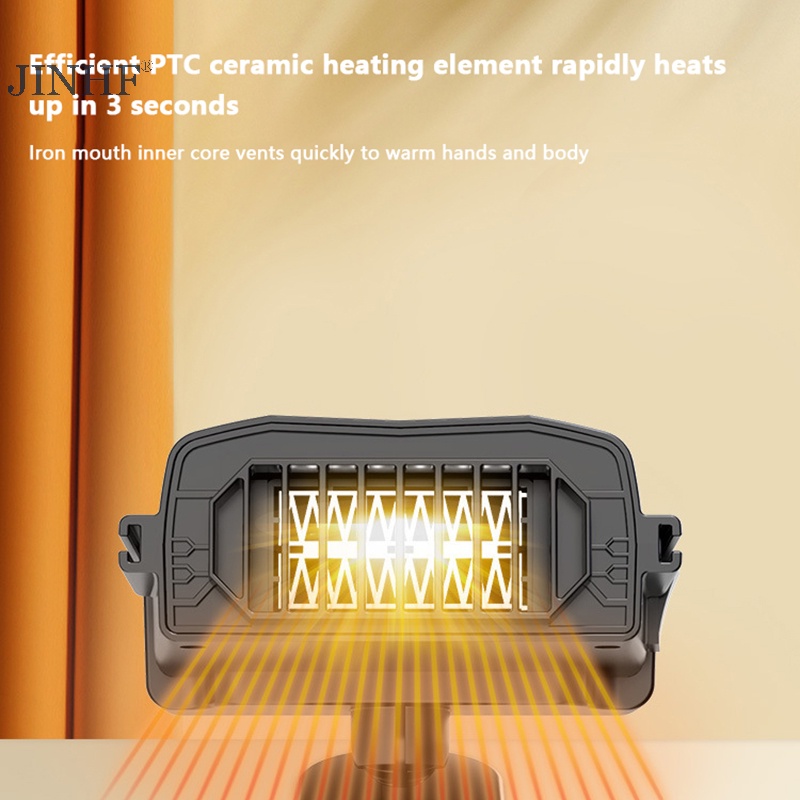 Jinhf Quạt Điện Làm Mát 4 Trong 1 12v 150w Xoay 360 Độ Chắn Gió Cho Xe Hơi