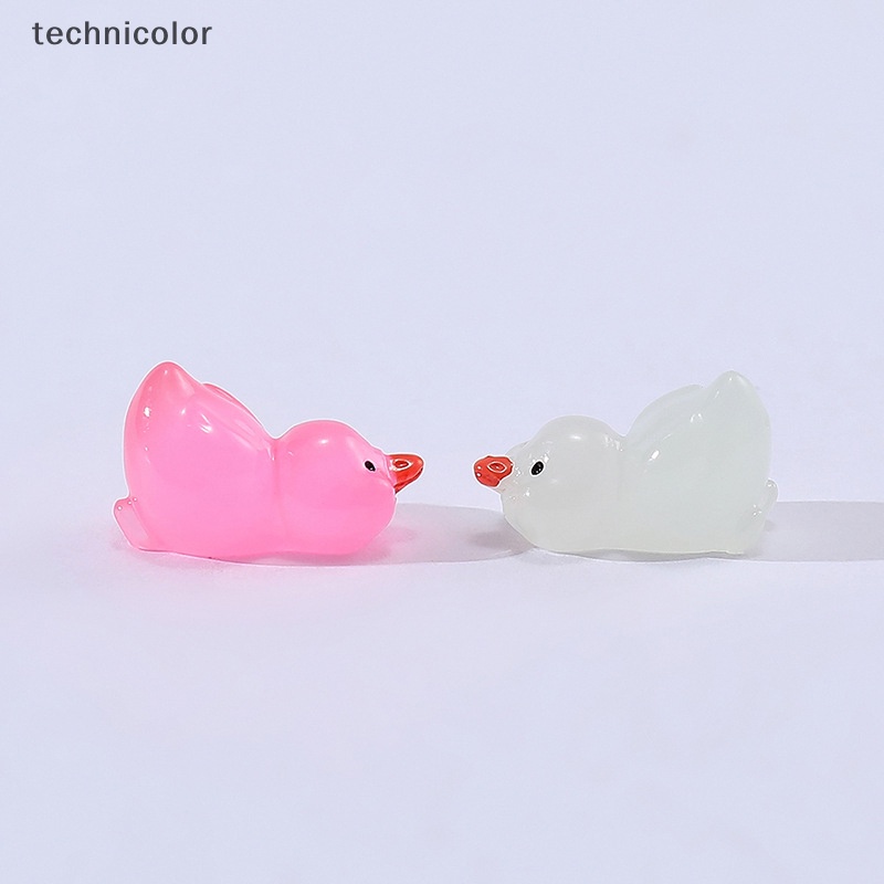 Giảm Giá 1 / 10 Vịt Dạ Quang mini Bằng Nhựa resin Trang Trí Nhà Búp Bê diy