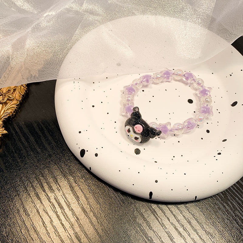 Vòng Tay Hoạt Hình Cún Kumamoto Bằng Ngọc Bích Thời Trang Dành Cho Nữ