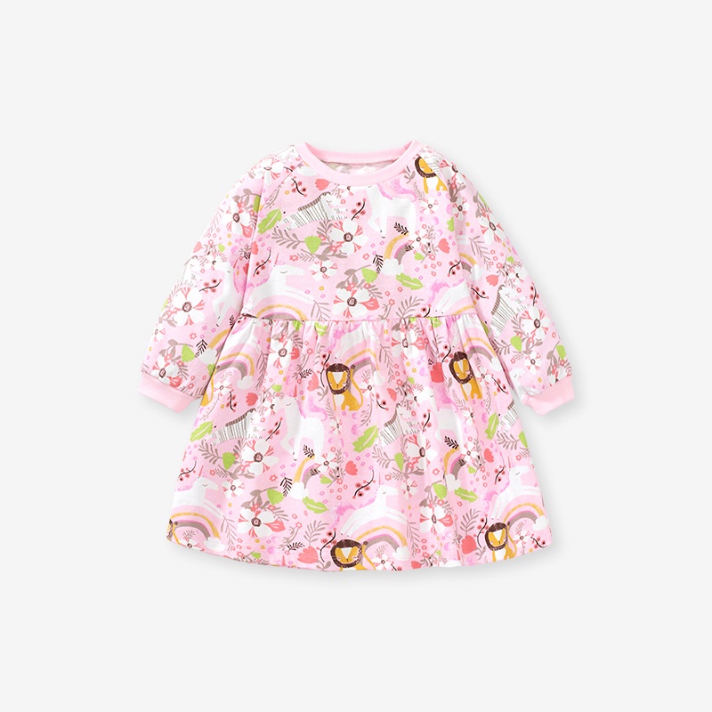 Đầm Công Chúa Cotton Trơn Dáng Dài Dễ Thương Cho Bé Gái 1-7 Tuổi