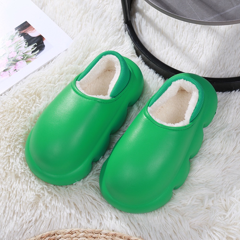 Dép cotton Đi Trong Nhà Đế Dày Cách Nhiệt Chống Nước Phong Cách Mới Mùa Thu Đông Cho Cặp Đôi