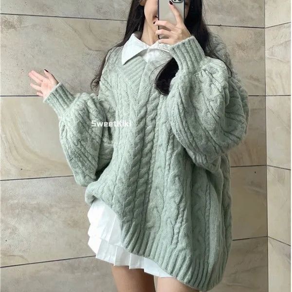 Áo sweater Nữ Thời Trang Thu Đông Phong Cách Hàn Quốc