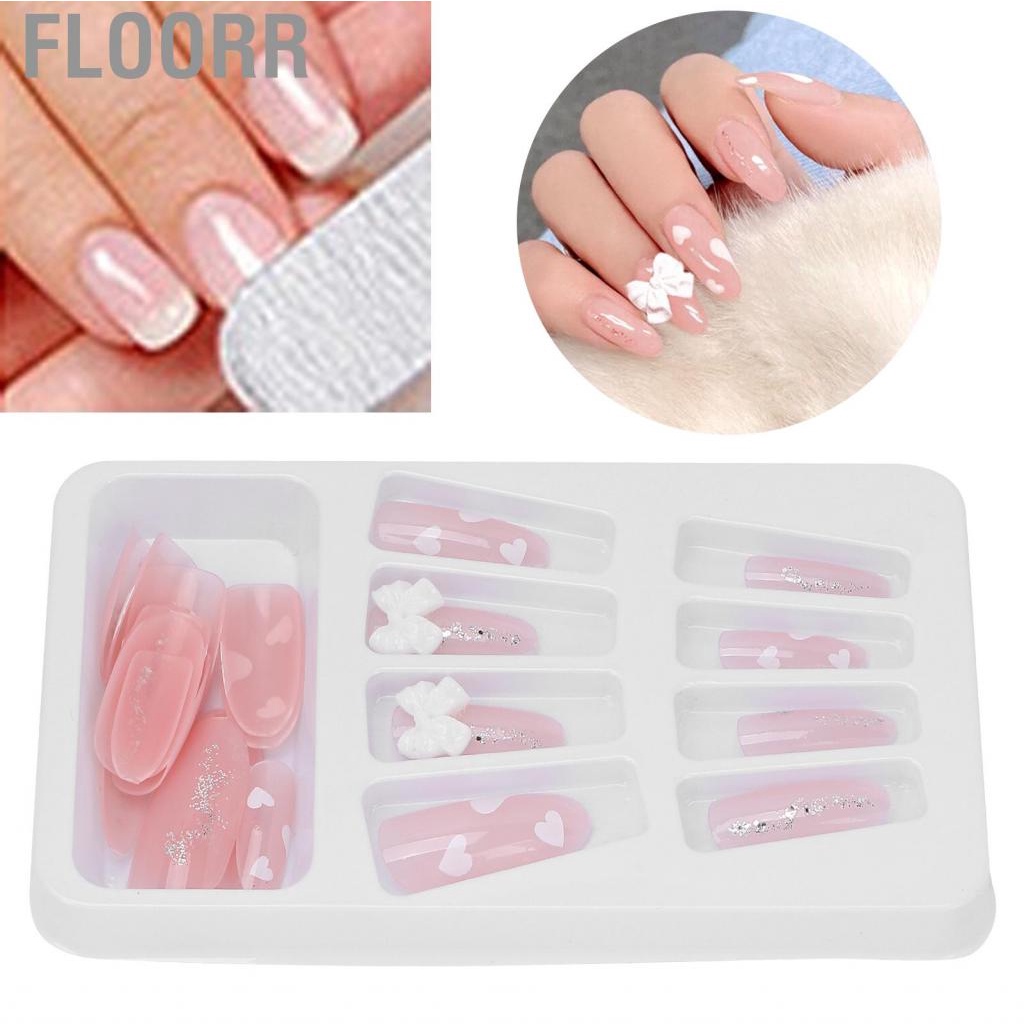 Floorr Full Cover False Nails  Fake Nail 24 Pcs for Wedding Masquerade Christmas Halloween Party