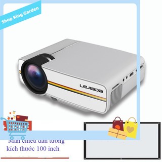 [HCM] - Máy chiếu mini YG - 400 HD, máy chiếu mini cho gia đình + Tặng màn chiếu 100 inch - King Garden