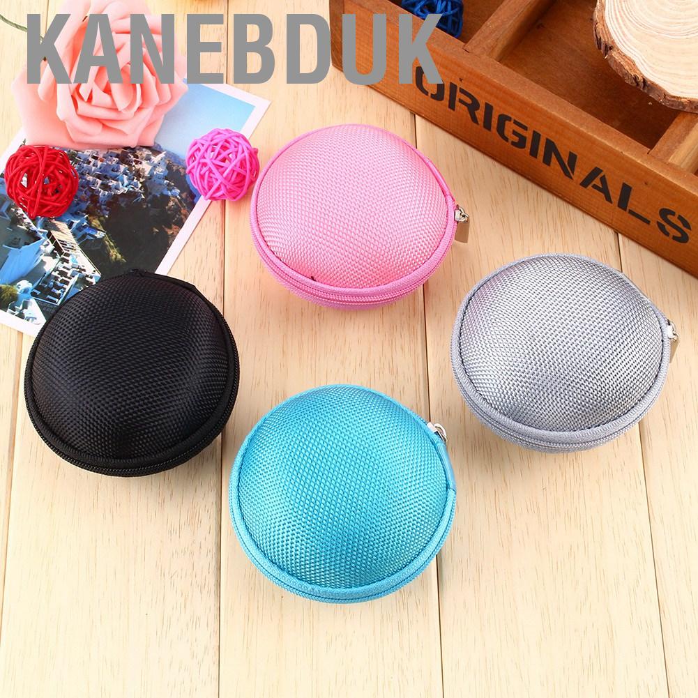 Kanebduk Colorful Mini  Headphone Earbud Carrying Storage Bag Pouch Hard Case