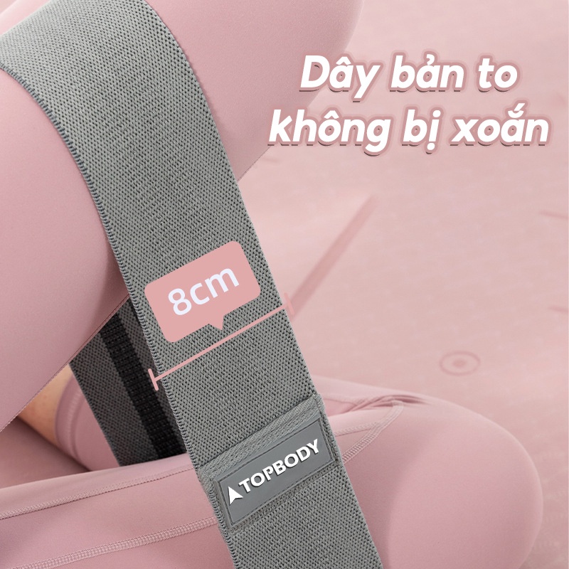 Dây kháng lực đàn hồi tập Gym/Yoga, Dây Mini Band tập mông chân tập thể dục siêu bền chính hãng