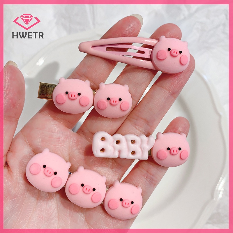 Kẹp Tóc Hình Chú Heo Hồng Đáng Yêu Cho Nữ Mới