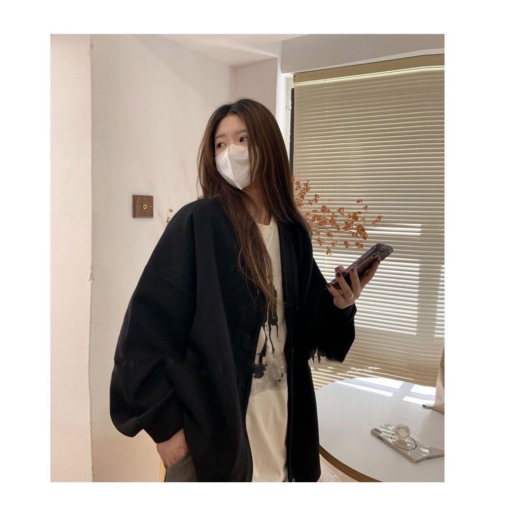 Áo khoác CADIGAN UNISEX Nam Nữ From rộng chất nỉ dày dặn siêu cute