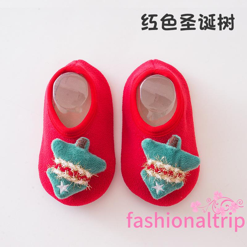 Giày Dạng Vớ In Họa Tiết Giáng Sinh Hoạt Hình 3d Cho Bé Sơ Sinh