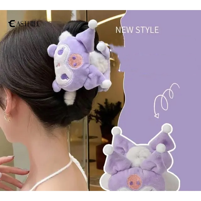SANRIO Kẹp Tóc Hình Thỏ Hoạt Hình kuromi melody Nhồi Bông Đáng Yêu Cho Bé Gái