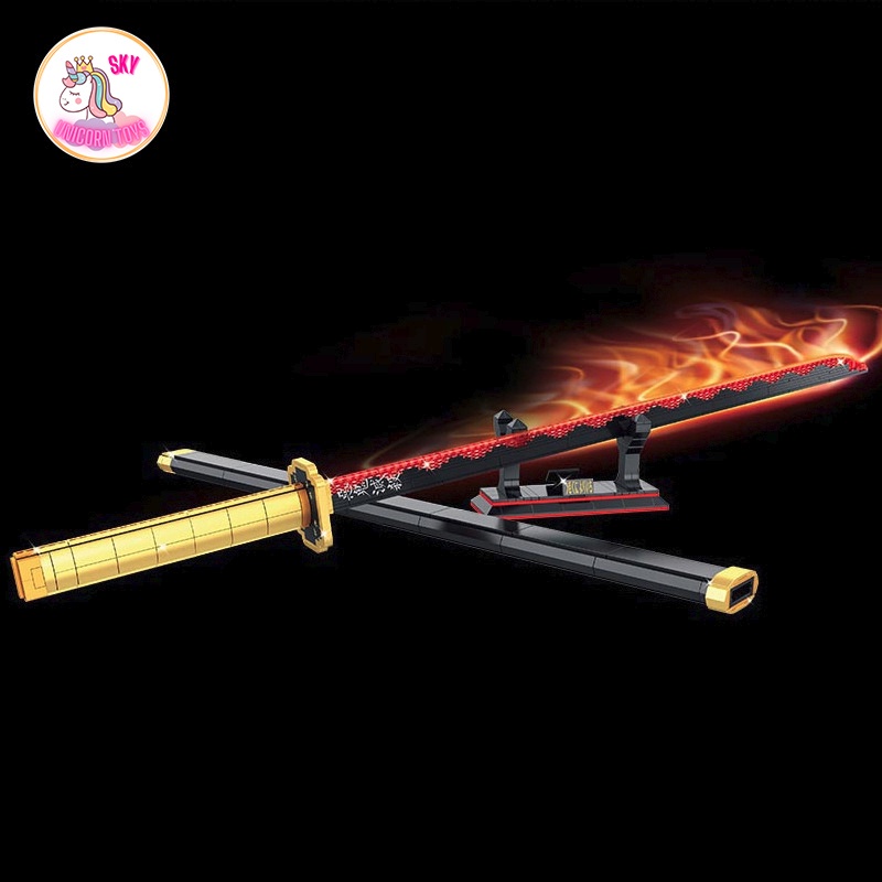Đồ Chơi Lắp Ráp  Mô Hình Thanh Gươm Diệt Quỷ Của Huyền Thoại Kiếm Sĩ  Yoriichi Trong Demon Slayer DK1522Tặng ô tô