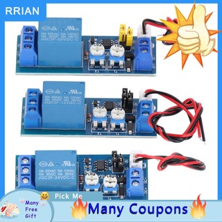 Rrianfo Mô-đun Rơle có thể điều chỉnh 5V 12V 24V Bộ hẹn giờ bảng trễ Chế độ hẹn giờ đơn