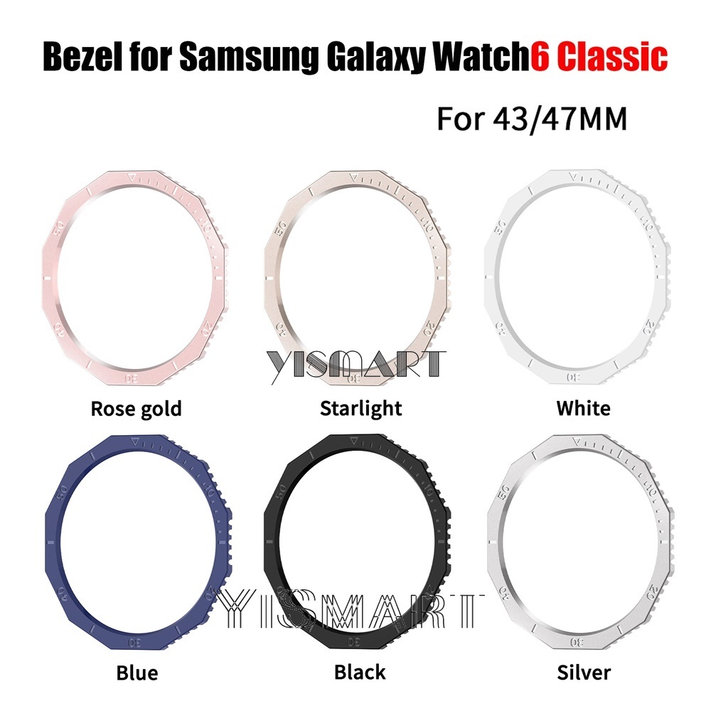 Vòng Nhựa pc Bảo Vệ Màn Hình Đồng Hồ Thông Minh samsung galaxy watch 6 classic 47mm 43mm galaxy watc