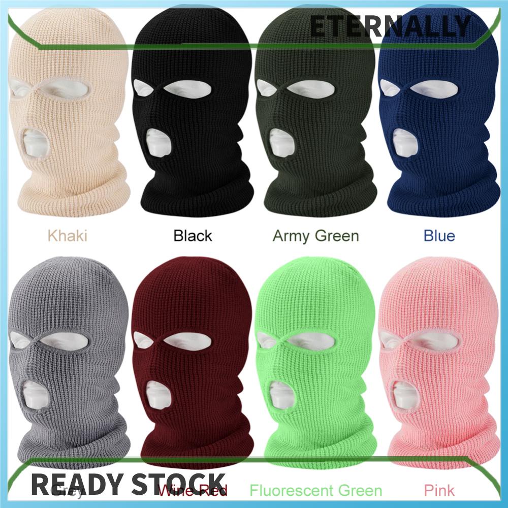 Mũ Trùm Đầu Bằng acrylic 3 Lỗ Ấm Áp Có Mặt Nạ Trượt Tuyết