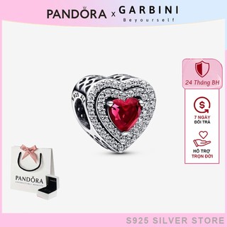 Charm Pandora Sparkling Levelled Heart Charm 1136 - Bạc S925 tình yêu
