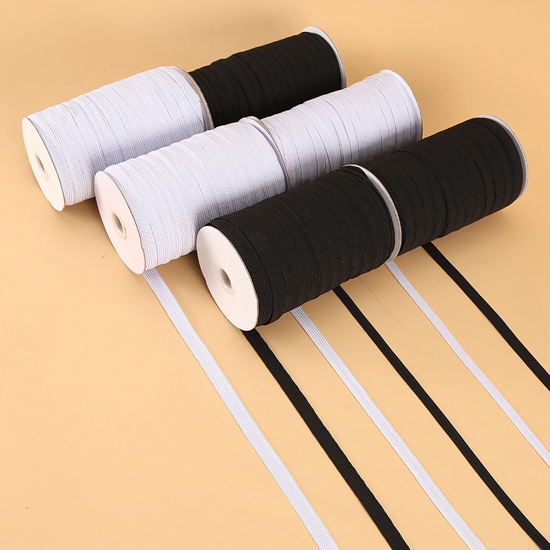 1Met Thun Luồn Quần Áo 0.5Cm, 1Cm Màu Đen Và Trắng