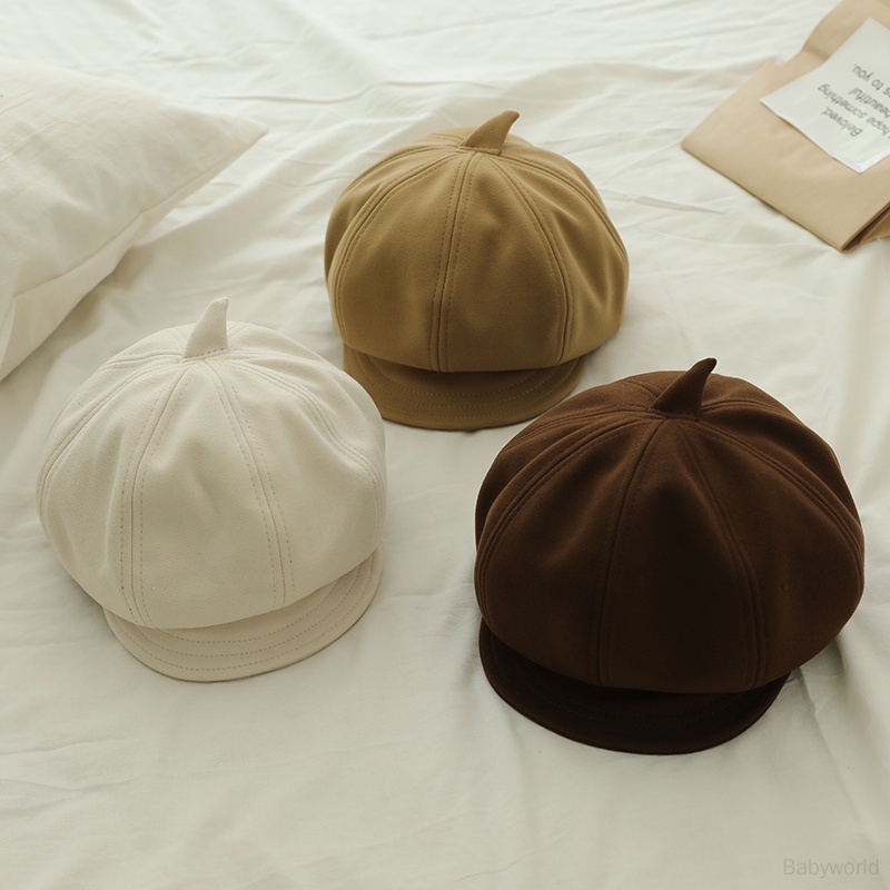 Mũ Nồi Màu Trơn Phong Cách Hàn Quốc Cho Bé Trai Bé Gái