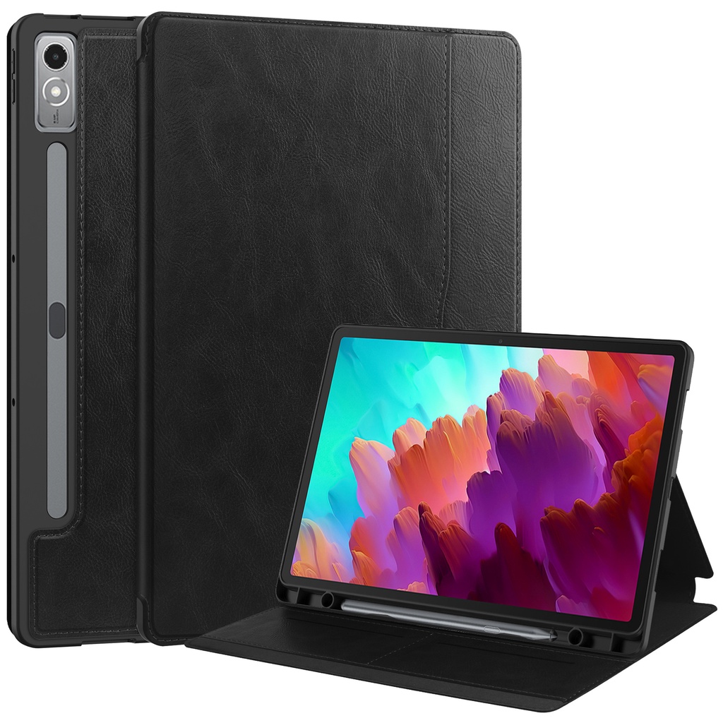 Mới Bao Da Máy Tính Bảng Kèm Ngăn Đựng Bút Cho lenovo tab p12 12.7 inch 2023 xiaoxin pad pro 12 7 12.7 Giá Đỡ