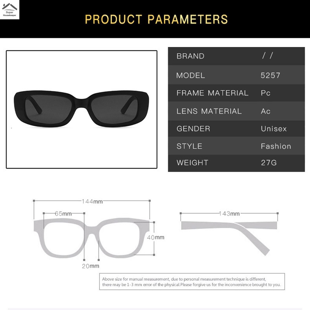 Kính Mát Gọng Vuông Phong Cách vintage