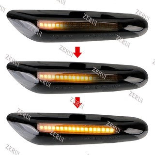 Zr Cho Năng Động Chảy Blinker Đèn 2 Cái / bộ Đèn LED Bên Đánh Dấu Ánh Sáng Khói Ống Kính Cho Xe BMW E46 E60 E90 E91 E92 E93 X1 X3 X5 Tín Hiệu Biến Chống Thấm Nước