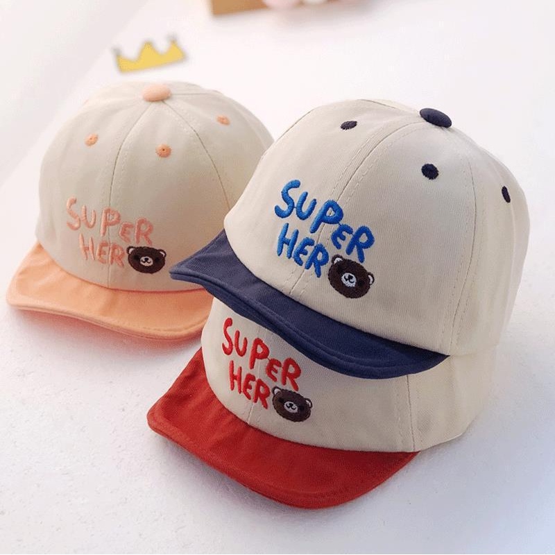Mũ Lưỡi Trai Hình Gấu Hoạt Hình Dễ Thương Cho Bé Trai