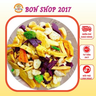 500g hoa quả sấy vỡ giòn ngon ăn liền