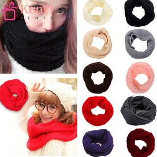 Kent1 cuộn len dệt kim quấn khăn choàng cổ mùa đông dài vô cực hình tròn